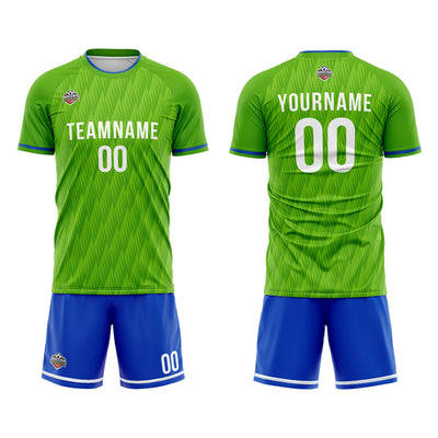 Custom Soccer Jerseys for Men Women Personalized Soccer Uniforms for Adult and Kid Green-Blue enthsush