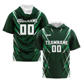 Custom Dark Green Short Sleeve Hoodies for Men Women Shirts with Hoods Printed Name Logo enthsush