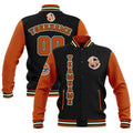 Custom Black Orange Green Waterproof Varsity Jackets Personalized Stitched Name Number Logo to Letterman Jackets enthsush