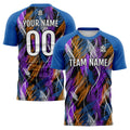 Custom Black Blue Soccer Jerseys for Men Women Personalized Soccer Uniforms for Adult and Kid enthsush