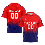Custom Red Navy Sleeve Hoodies for Men Women Shirts with Hoods Printed Name Logo