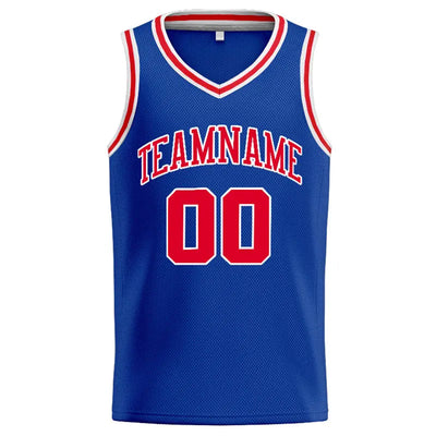 Custom Stitched Basketball Jersey for Men, Women And Kids Royal-Red-White enthsush