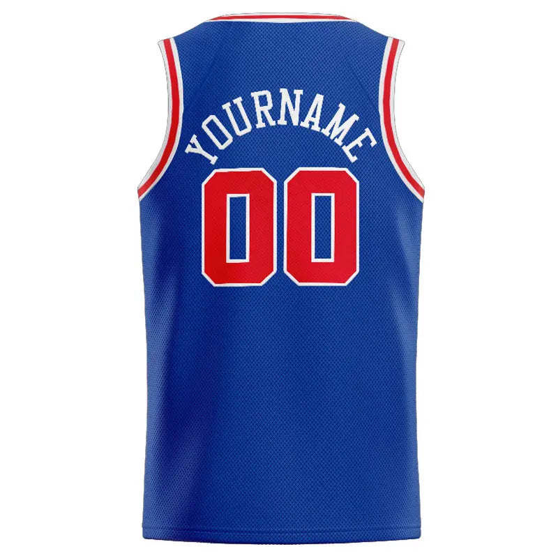 Custom Stitched Basketball Jersey for Men, Women And Kids Royal-Red-White enthsush