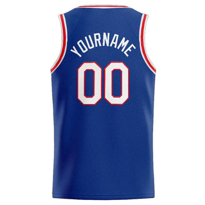Custom Stitched Basketball Jersey for Men, Women And Kids Royal-White-Red enthsush
