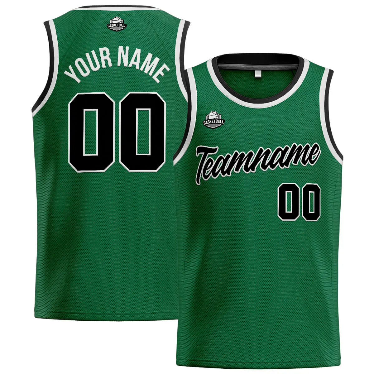 Custom Stitched Basketball Jersey for Men, Women  And Kids Green-Black-White enthsush