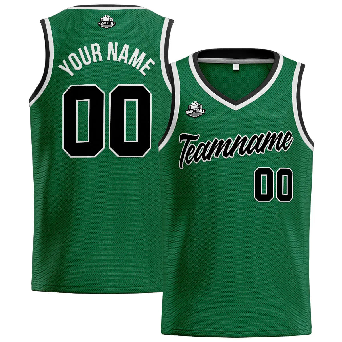 Custom Stitched Basketball Jersey for Men, Women  And Kids Green-Black-White enthsush