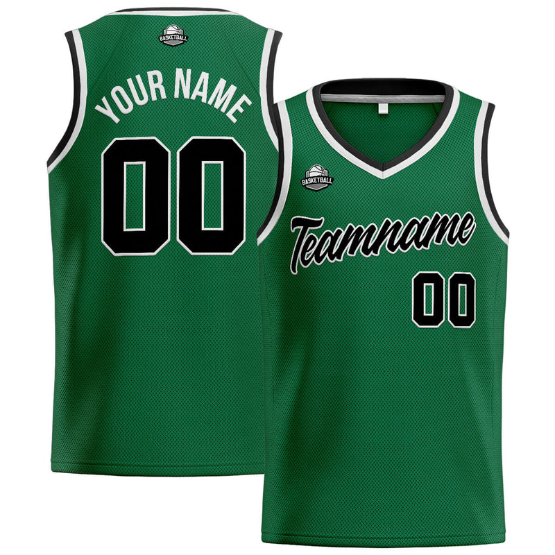 Custom Stitched Basketball Jersey for Men, Women  And Kids Green-Black-White