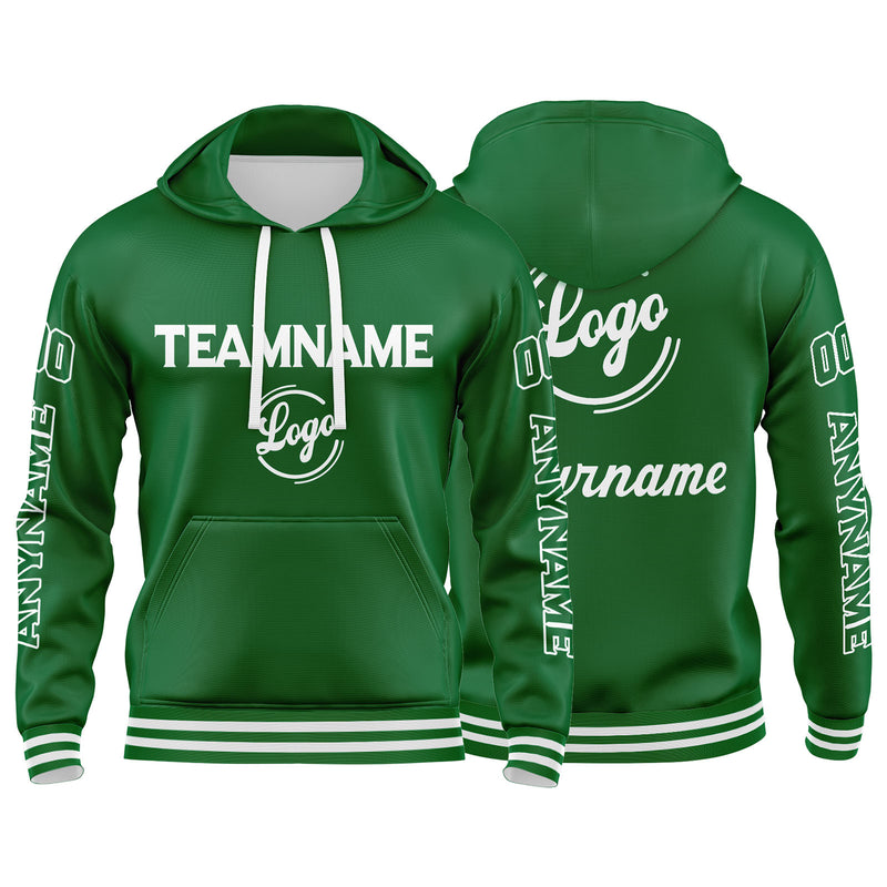 Custom Green Sweatshirt Hoodie For Men Women Girl Boy Print Your Logo Name Number
