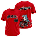 Custom Baseball Uniforms High-Quality for Adult Kids Optimized for Performance Motor shark-Red enthsush