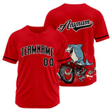 Custom Baseball Uniforms High-Quality for Adult Kids Optimized for Performance Motor shark-Red