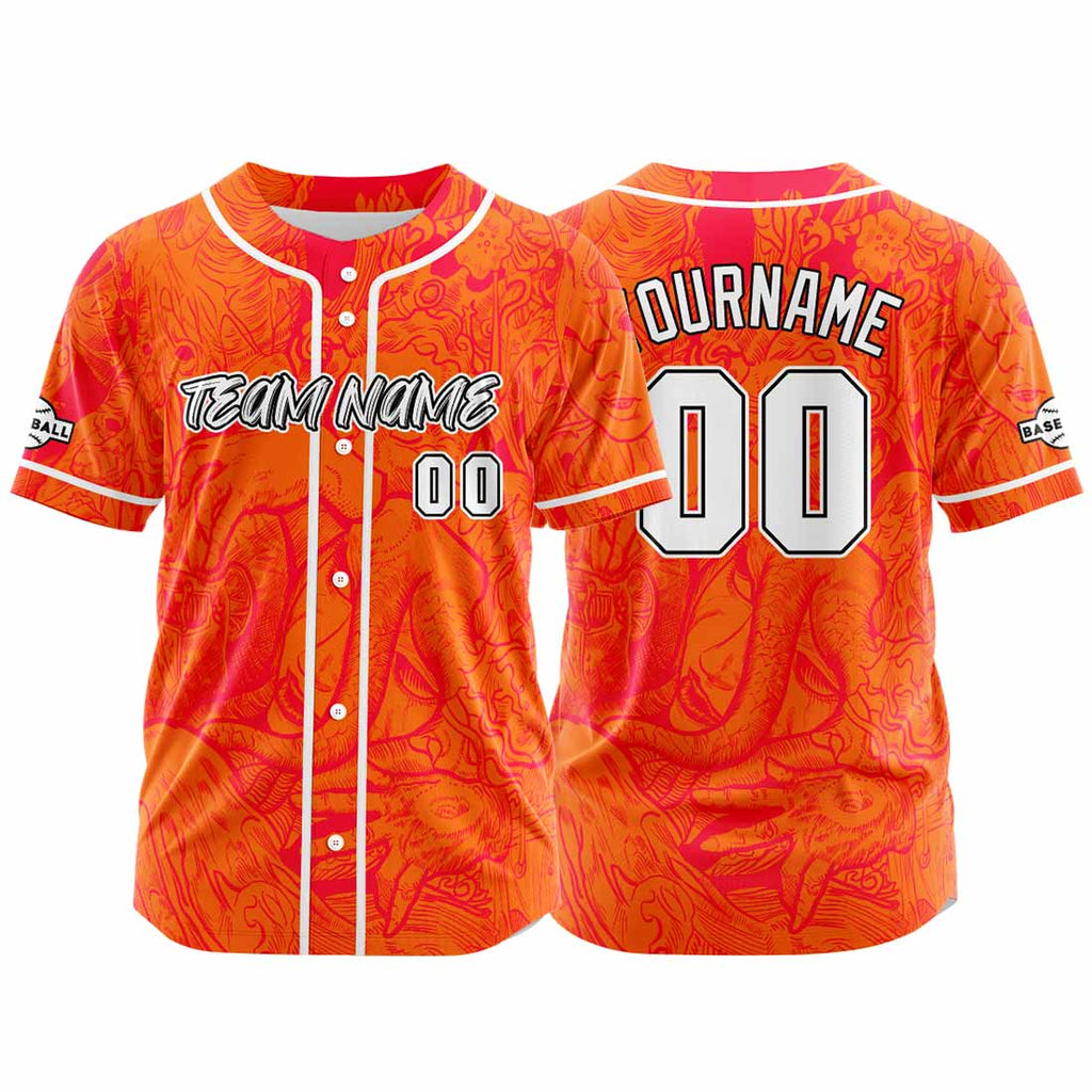 Custom Baseball Uniforms High-Quality for Adult Kids Optimized for Performance Witch-Orange enthsush