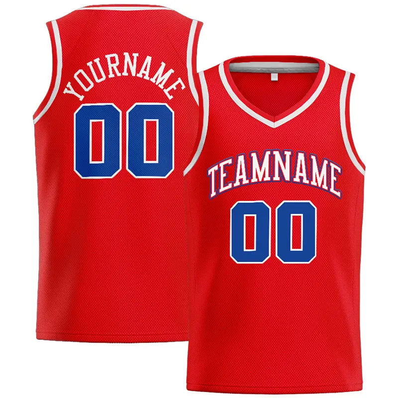 Custom Stitched Basketball Jersey for Men, Women And Kids Red-White-Royal enthsush