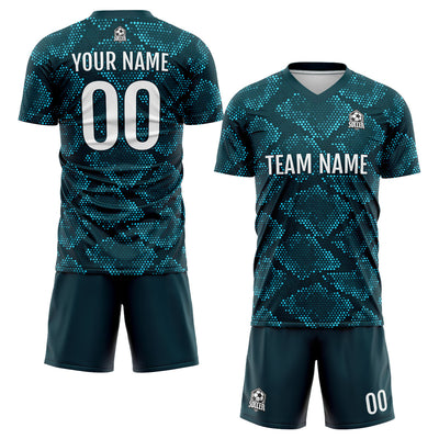 Custom Dark Green Soccer Jerseys for Men Women Personalized Soccer Uniforms for Adult and Kid enthsush