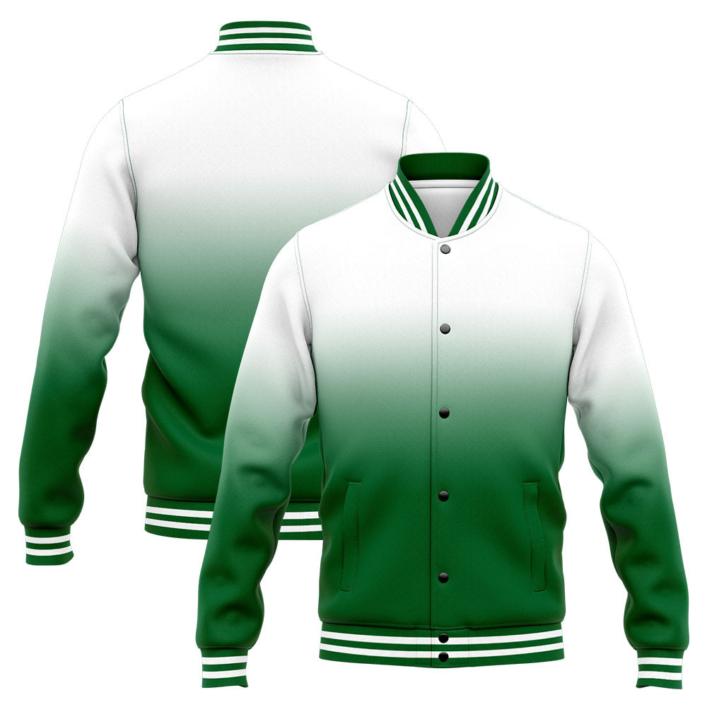 Custom Varsity Jacket Letterman jacket for Men, Women and Youth Green White enthsush