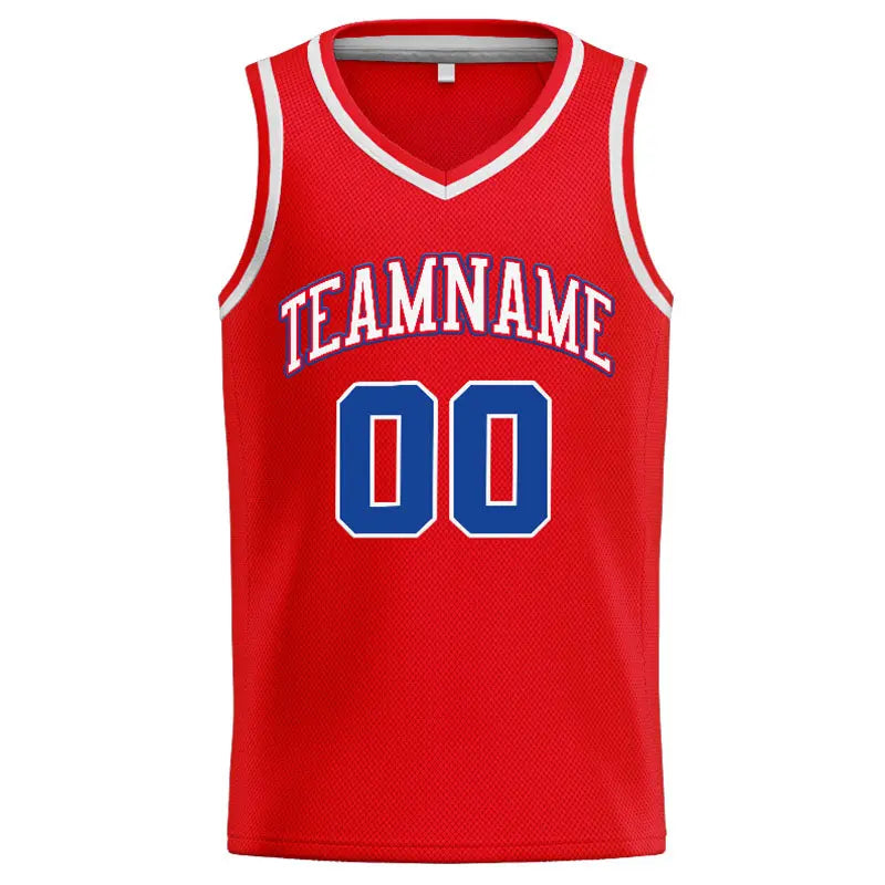 Custom Stitched Basketball Jersey for Men, Women And Kids Red-White-Royal enthsush