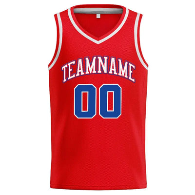 Custom Stitched Basketball Jersey for Men, Women And Kids Red-White-Royal enthsush