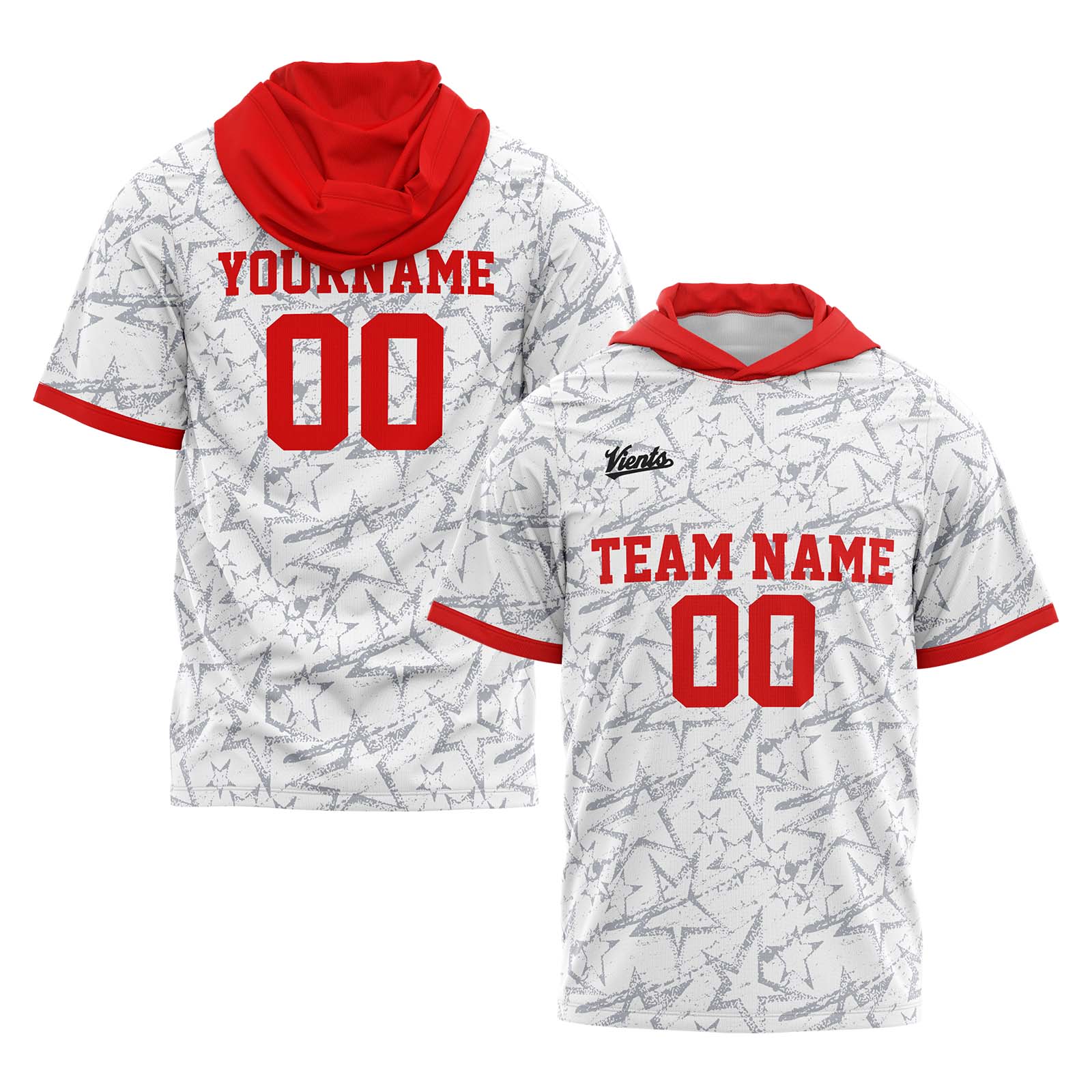 Custom White Red Sleeve Hoodies for Men Women Shirts with Hoods Printed Name Logo enthsush