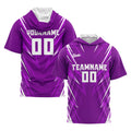 Custom Purple Short Sleeve Hoodies for Men Women Shirts with Hoods Printed Name Logo enthsush