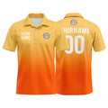 Custom Orange Football Polo Shirts Add Your Unique Logo/Name/Number enthsush