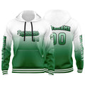 Custom Green White Sweatshirt Hoodie For Men Women Girl Boy Print Your Logo Name Number enthsush