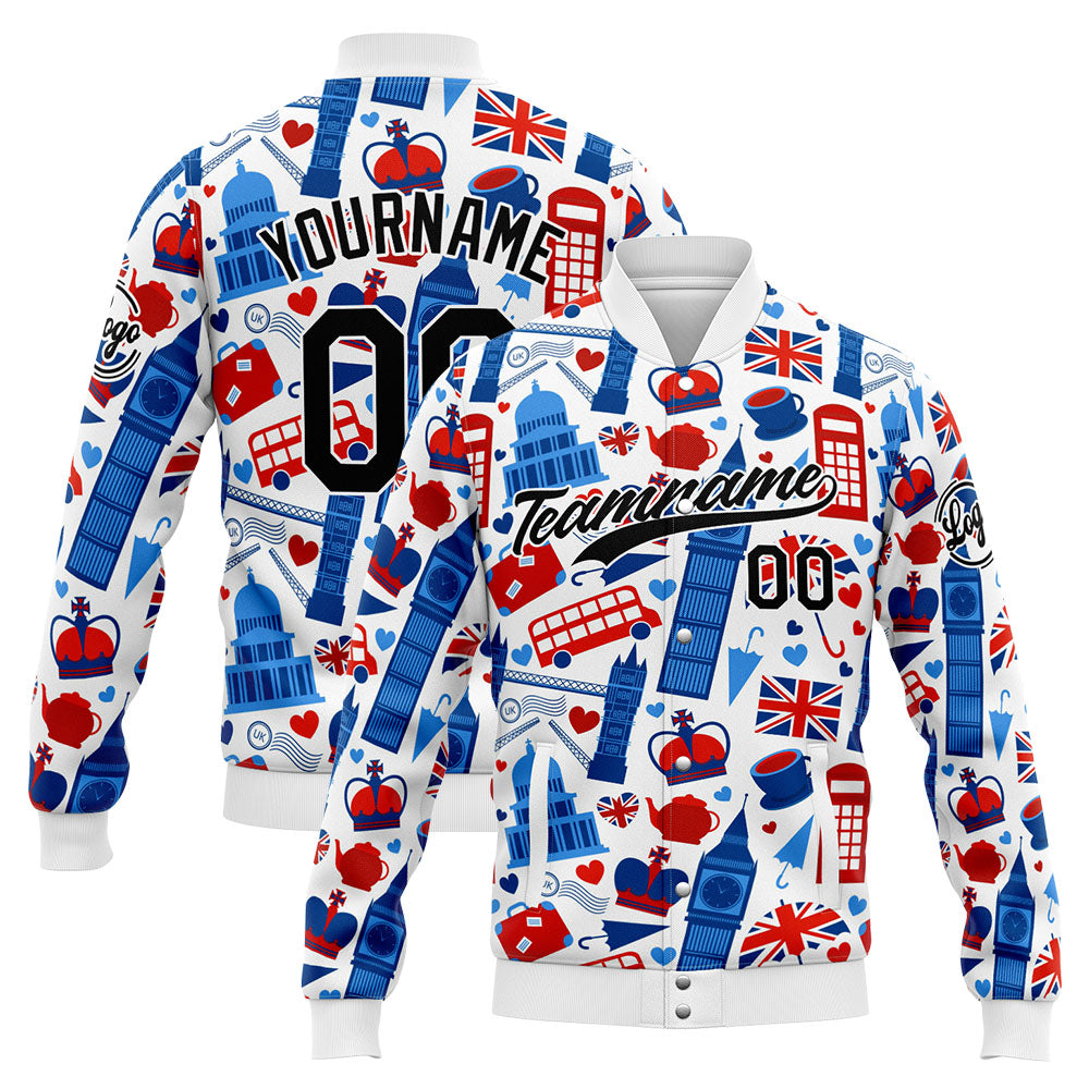 Personalized Custom Men's Jacket Customize Your Team Name, Logo, and Number enthsush