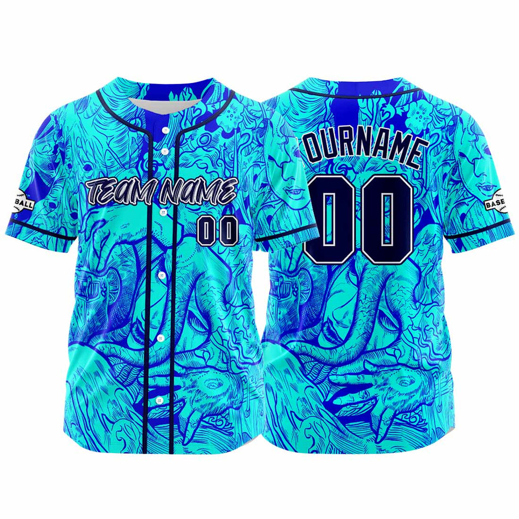 Custom Baseball Uniforms High-Quality for Adult Kids Optimized for Performance Witch-Blue enthsush