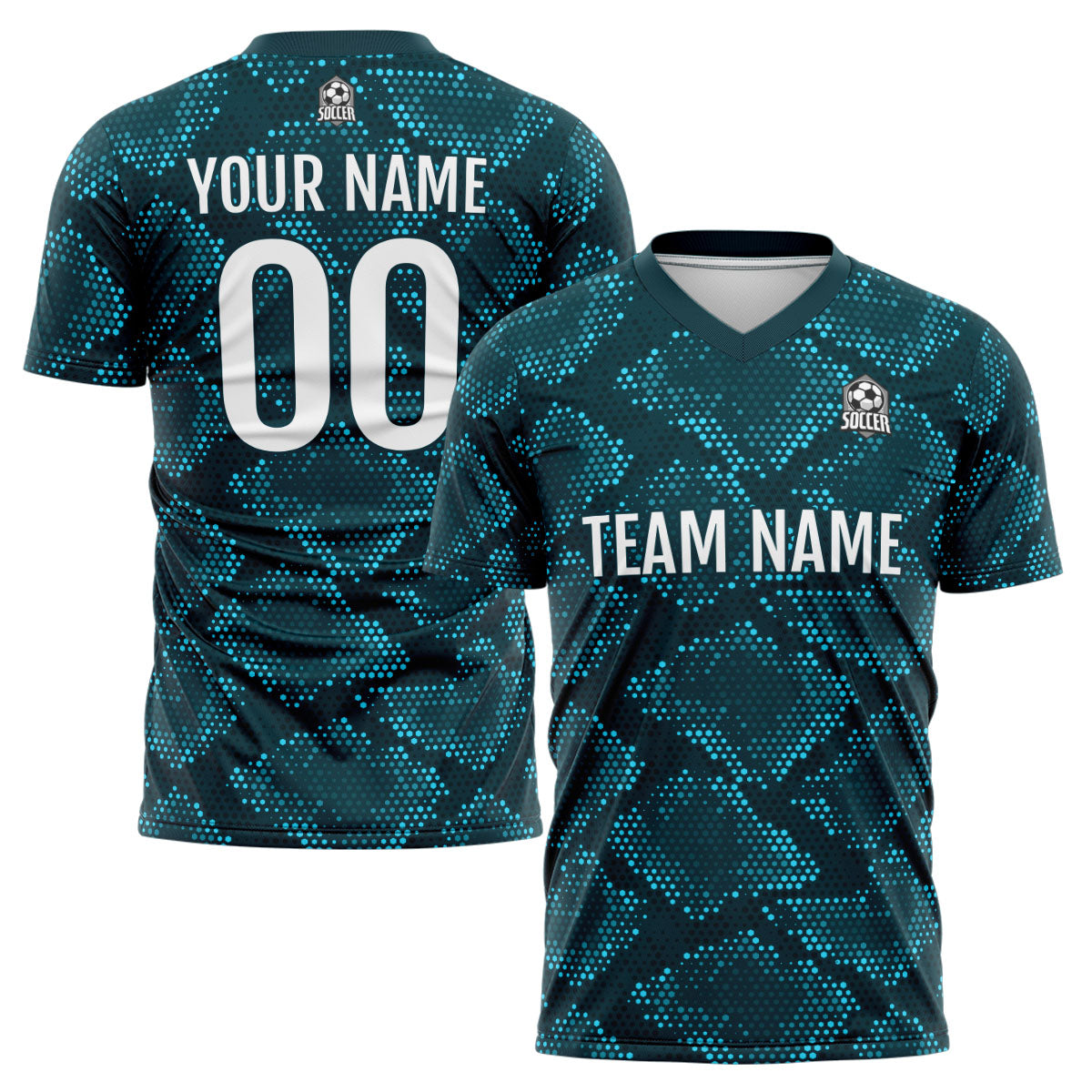 Custom Dark Green Soccer Jerseys for Men Women Personalized Soccer Uniforms for Adult and Kid enthsush