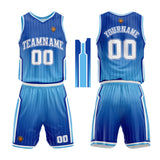 Custom Basketball Jersey Uniform Suit Printed Your Logo Name Number Royal-Light blue