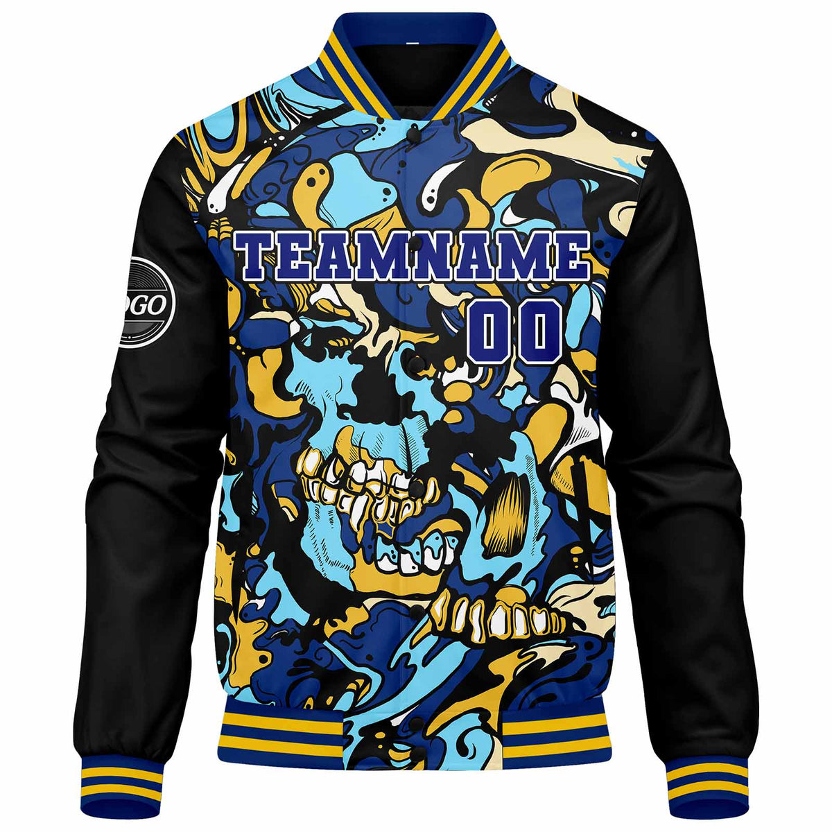 Custom Varsity Jacket Letterman jacket for Men, Women and Youth Royal Yellow enthsush