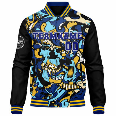 Custom Varsity Jacket Letterman jacket for Men, Women and Youth Royal Yellow enthsush