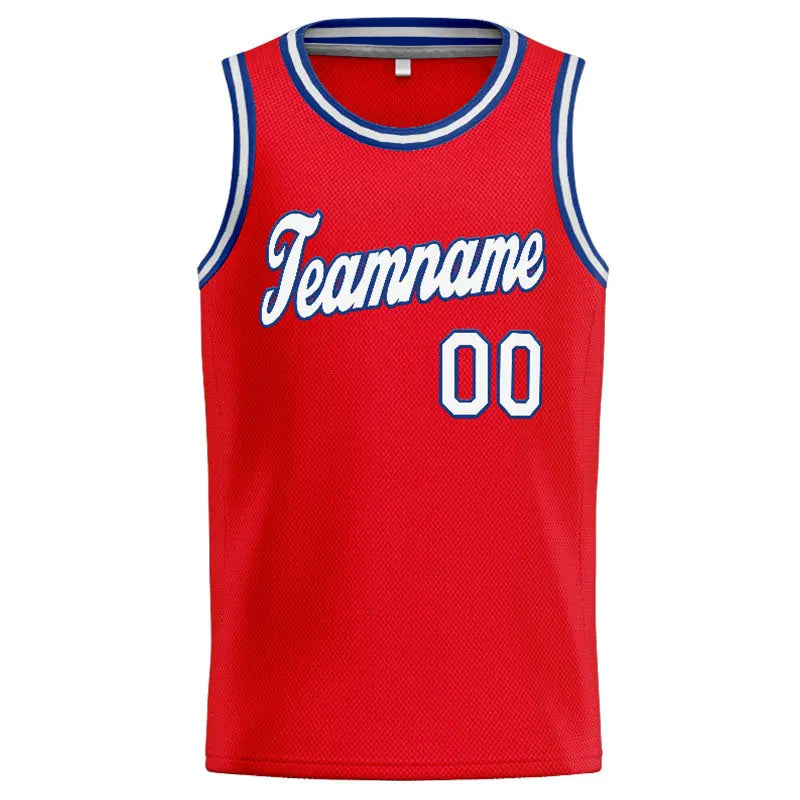 Custom Stitched Basketball Jersey for Men, Women And Kids Red-White-Royal enthsush