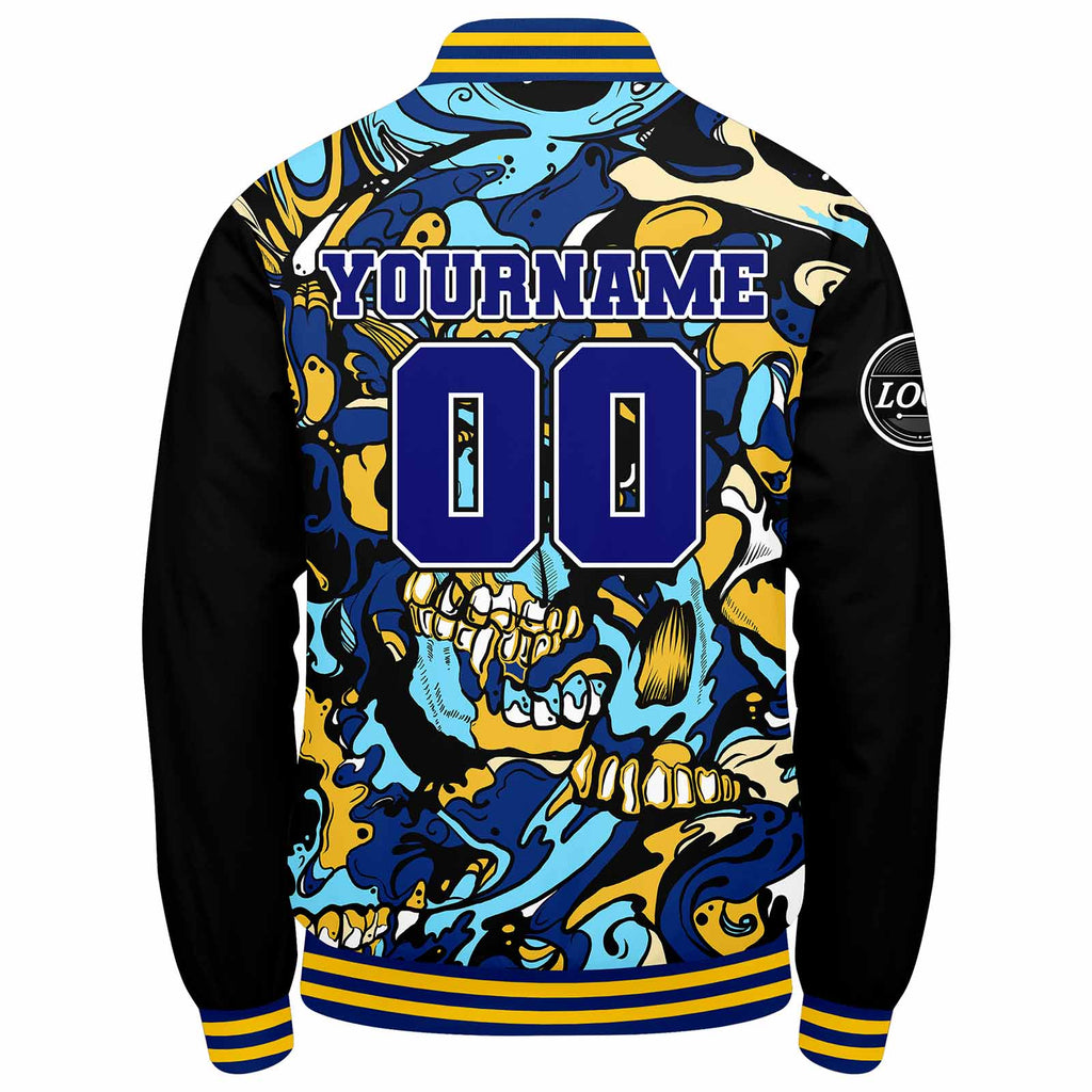 Custom Varsity Jacket Letterman jacket for Men, Women and Youth Royal Yellow enthsush