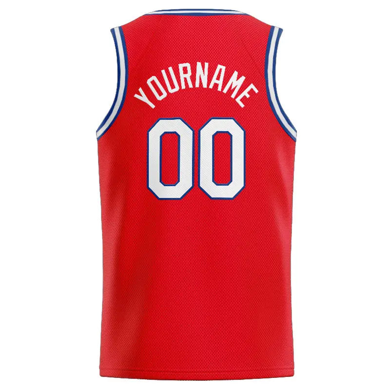 Custom Stitched Basketball Jersey for Men, Women And Kids Red-White-Royal enthsush