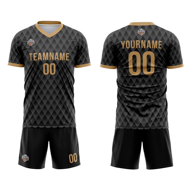 Custom Soccer Jerseys for Men Women Personalized Soccer Uniforms for Adult and Kid Black