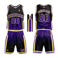 Custom Basketball Jersey Uniform Suit Printed Your Logo Name Number Black-Purple enthsush