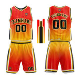 Custom Basketball Jersey Uniform Suit Printed Your Logo Name Number Red-Yellow