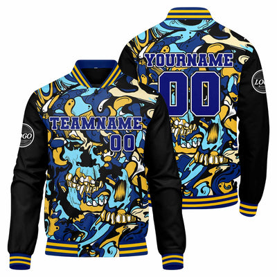 Custom Varsity Jacket Letterman jacket for Men, Women and Youth Royal Yellow enthsush