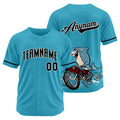 Custom Baseball Uniforms High-Quality for Adult Kids Optimized for Performance Motor shark-Light Blue enthsush