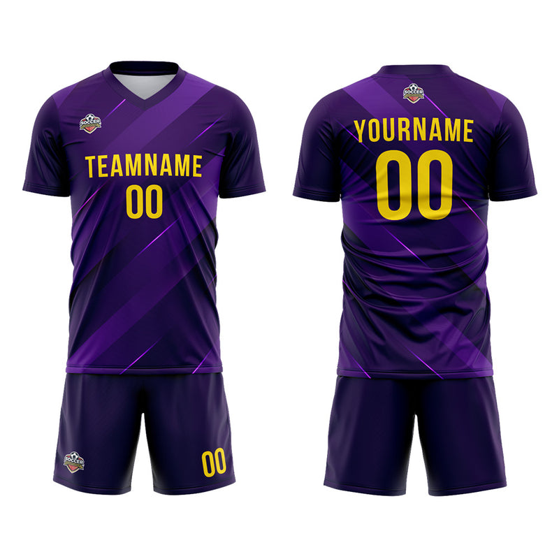 Custom Soccer Jerseys for Men Women Personalized Soccer Uniforms for Adult and Kid Purple
