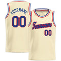 Custom Stitched Basketball Jersey for Men, Women And Kids Cream-Royal-Red enthsush