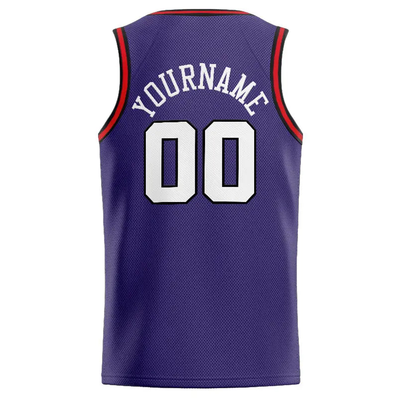 Custom Stitched Basketball Jersey for Men, Women And Kids Purple-White-Black-Red enthsush
