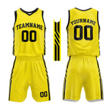 Custom Basketball Jersey Uniform Suit Printed Your Logo Name Number Yellow-Black