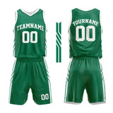Custom Basketball Jersey Uniform Suit Printed Your Logo Name Number Green-White