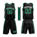 Custom Basketball Jersey Uniform Suit Printed Your Logo Name Number Black-Green enthsush