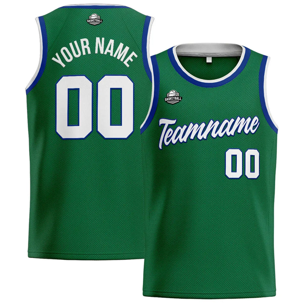 Custom Stitched Basketball Jersey for Men, Women  And Kids Green-White enthsush