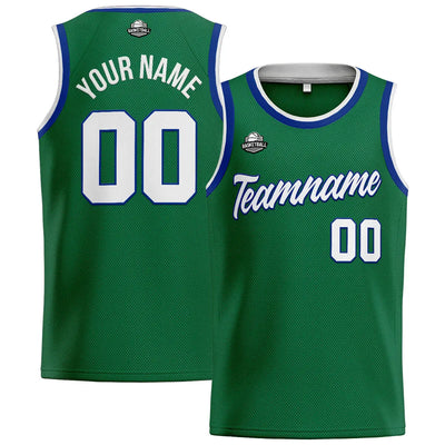 Custom Stitched Basketball Jersey for Men, Women  And Kids Green-White enthsush