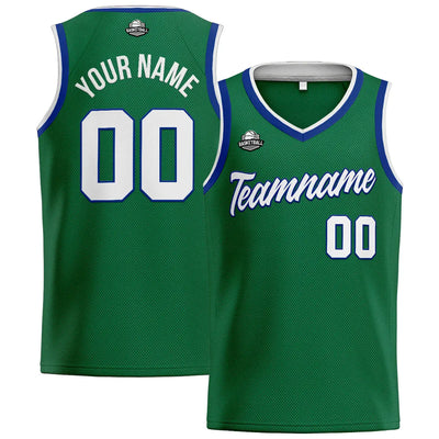 Custom Stitched Basketball Jersey for Men, Women  And Kids Green-White enthsush