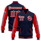 Custom Varsity Jacket Letterman jacket for Men, Women and Youth Navy Red