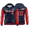 Custom Navy Red Sweatshirt Hoodie For Men Women Girl Boy Print Your Logo Name Number enthsush