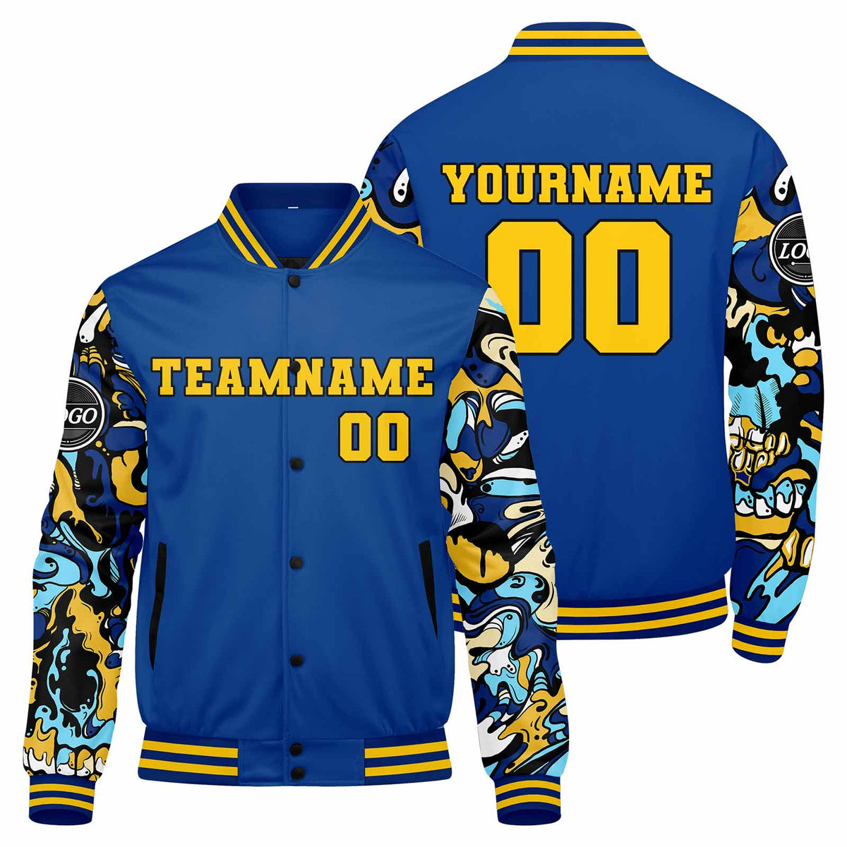 Custom Varsity Jacket Letterman jacket for Men, Women and Youth Royal enthsush